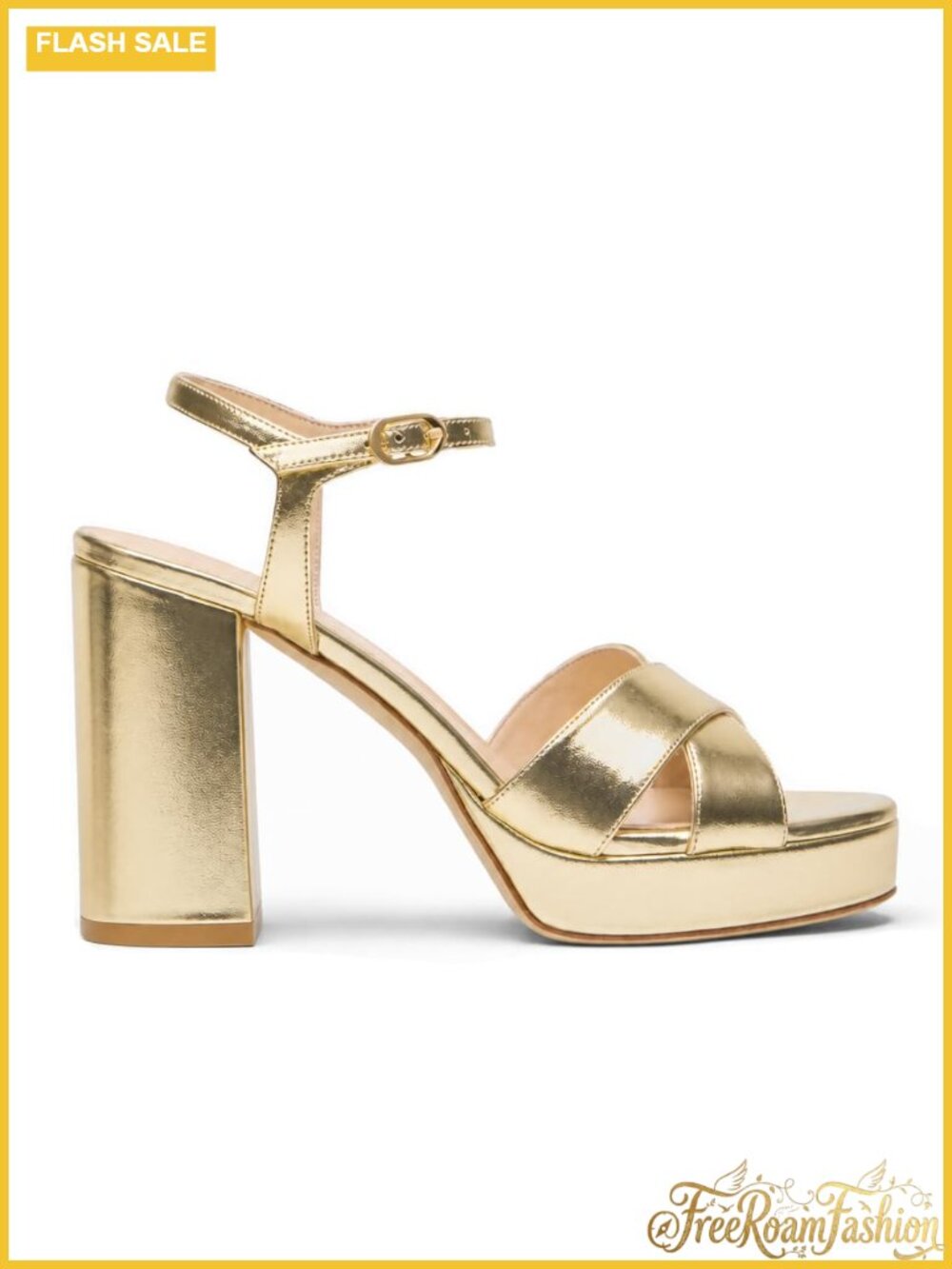 Platform Heels Block Chunky High Heeled Open Toe Sandals Ankle Strap